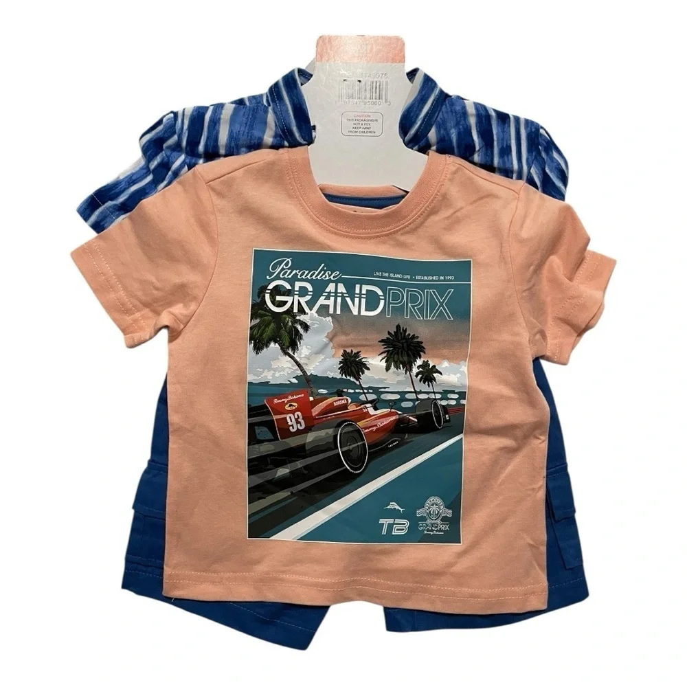Tommy Bahama Toddler Boys 3-Piece Outfit Set Size 2T NWT